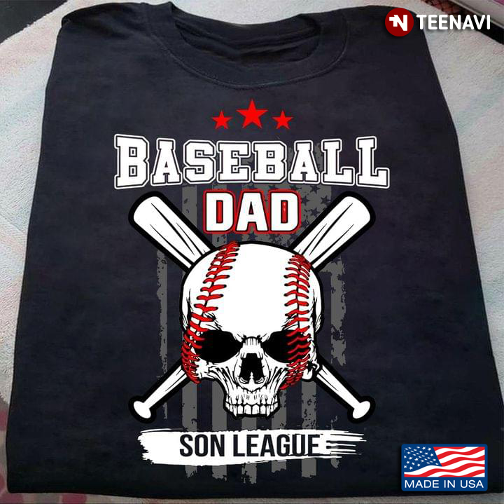 Skull Baseball Dad  Son League For Baseball Lovers