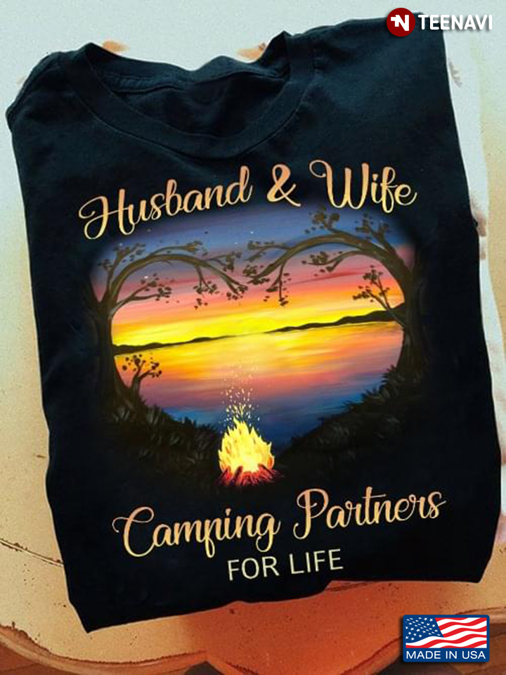 Husband And Wife Camping Partners  For Life Night For Camping Lovers