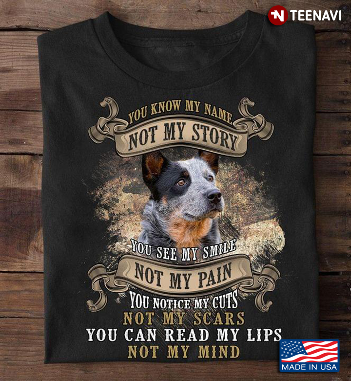 Australian Cattle Dog You Know My Name Not My Story You See My Smile Not My Pain You Notice My Cuts