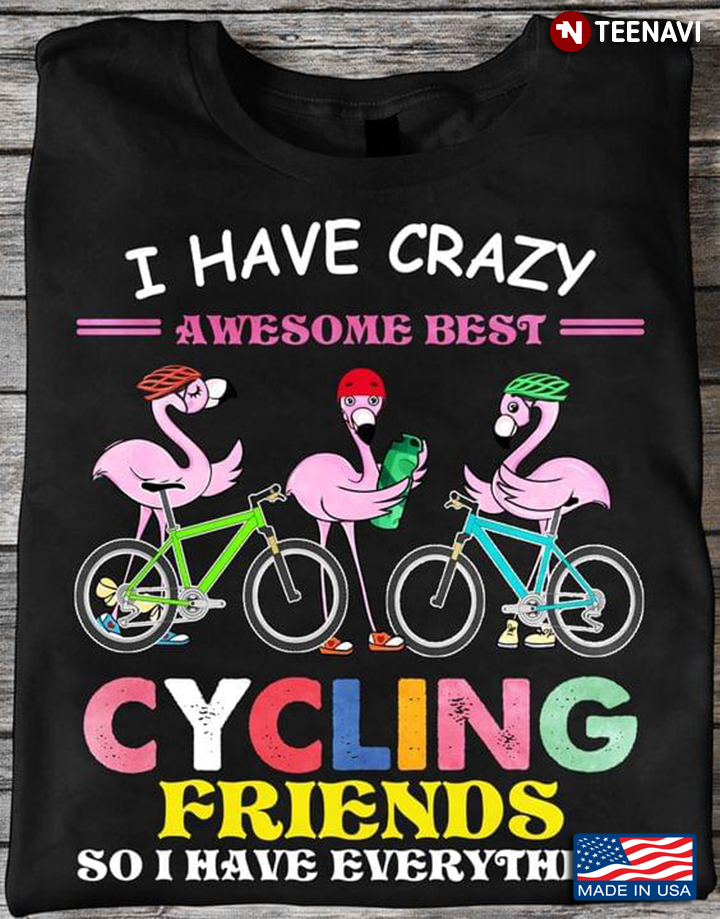 I Have Crazy Awesome Best Cycling Friends So I Have Everything Flamingo