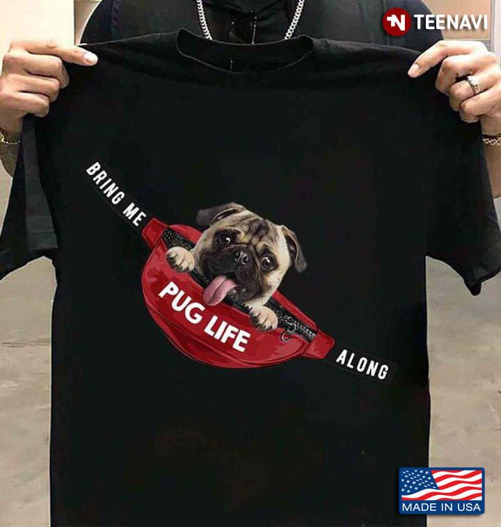 Bring Me Pug Life Along Adorable Puppy Red Fanny Pack for Dog Lover