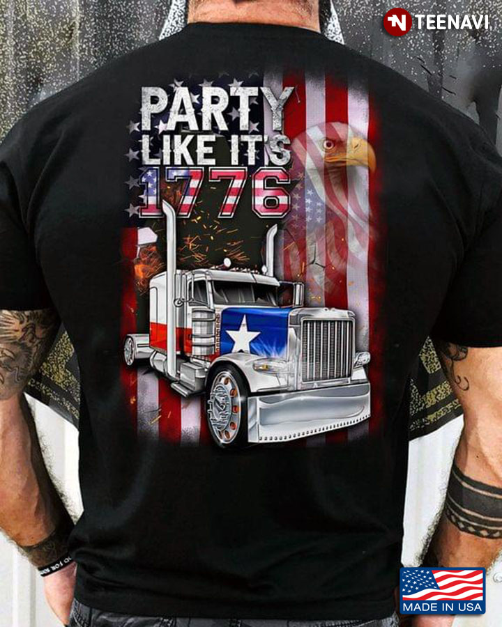 Party Like It's 1776 Eagle American Flag for Patriotic Trucker