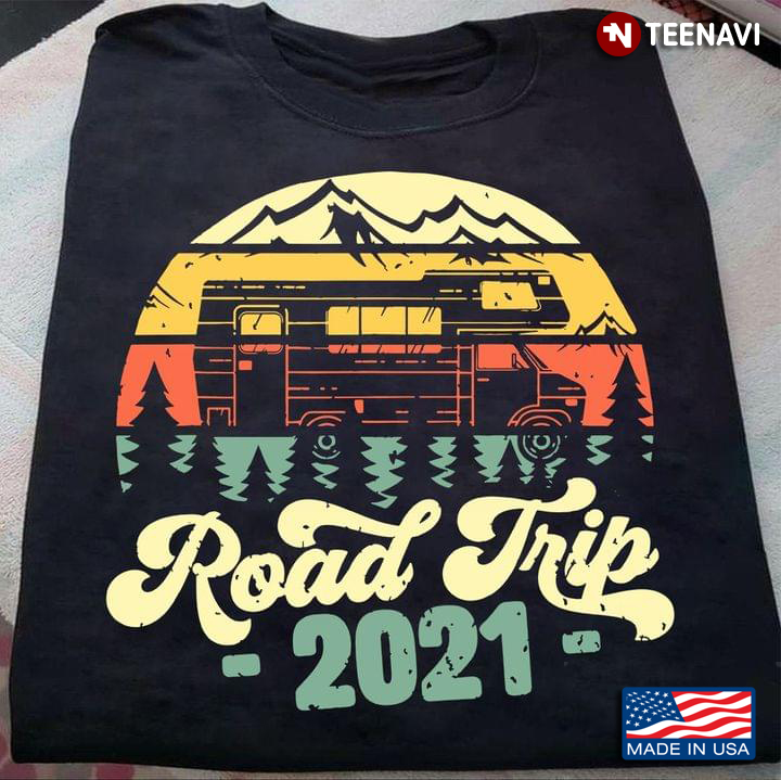 Road Trip 2021 Vintage Style for Camping and Travelling Lover