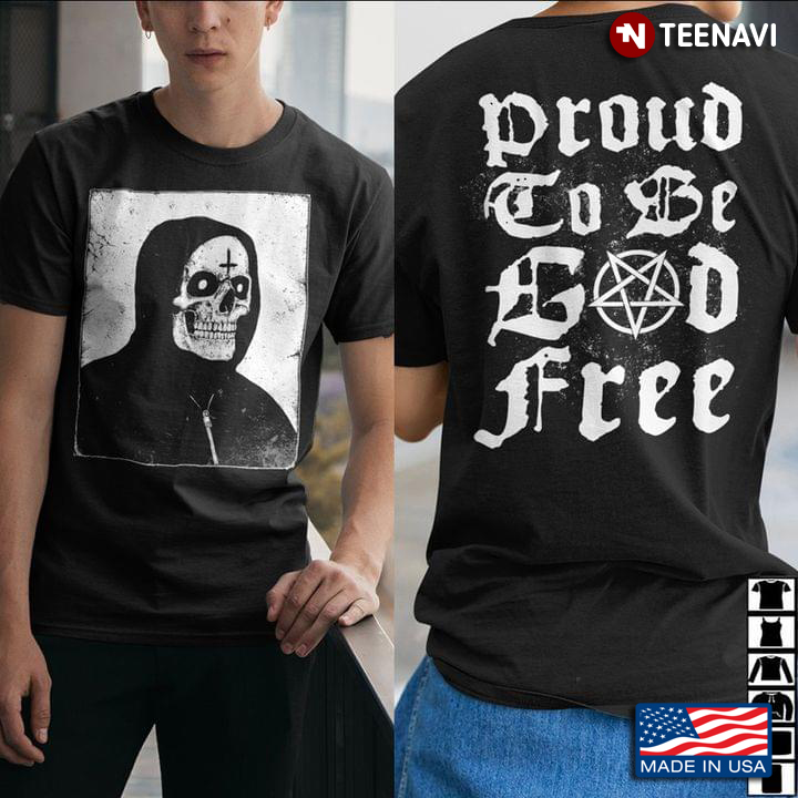 Proud To Be God Free Black Skull Religious Theme