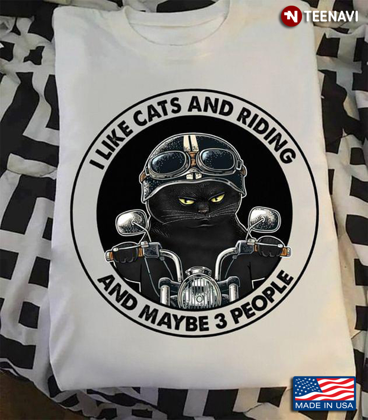 I Like Cats and Riding and Maybe 3 People My Favorite Things Circle Design