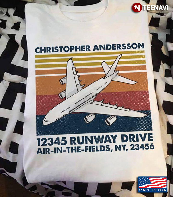 Christopher Andersson 12345 Runaway Drive Air-In-The-Fields Ny 23456 Vintage Funny Design