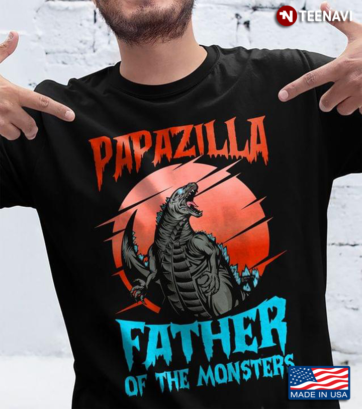 Papazilla Father of The Monsters Cool Design for Dad