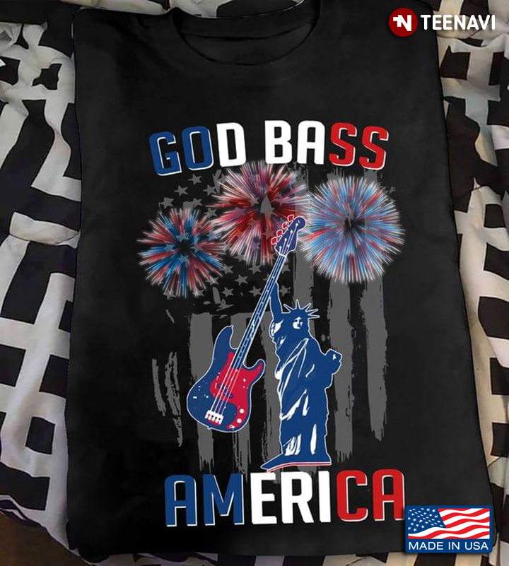 God Bass America Statue of Liberty Firework for Proud Blass Player