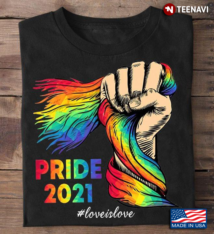 Pride 2021 Love is Love LGBT Fighting Hand