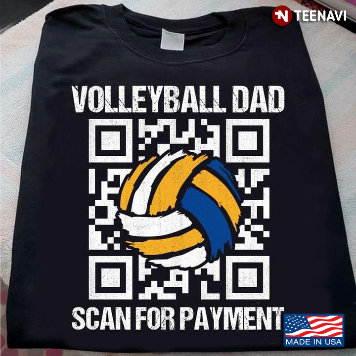 Volleyball Dad Scan for Payment QR Code Funny Design for Dad