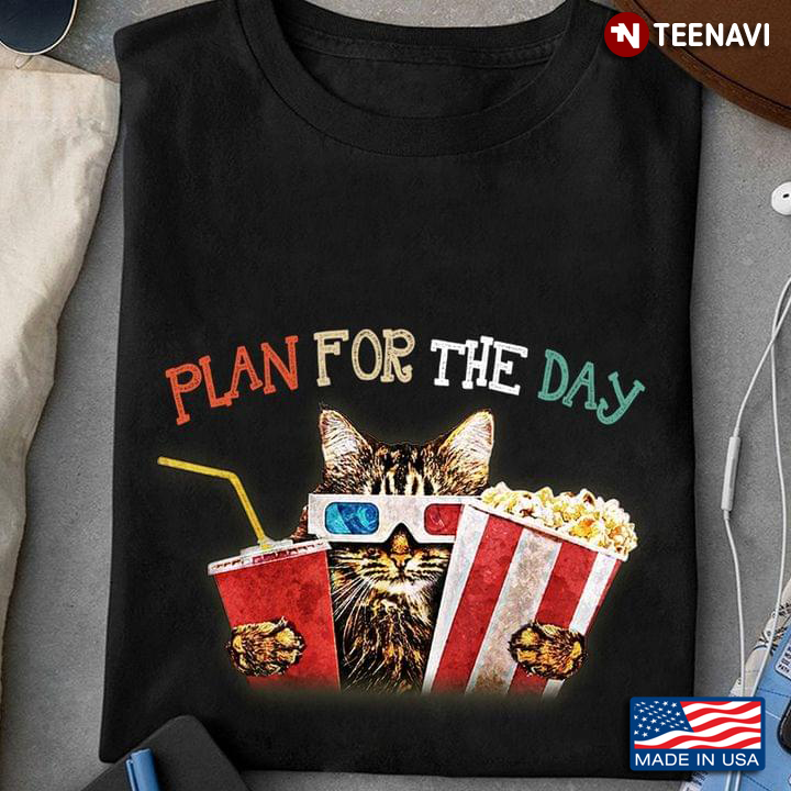 Plan for The Day Lovely Cat Watching Movie in Cinema Funny for Cat Lover