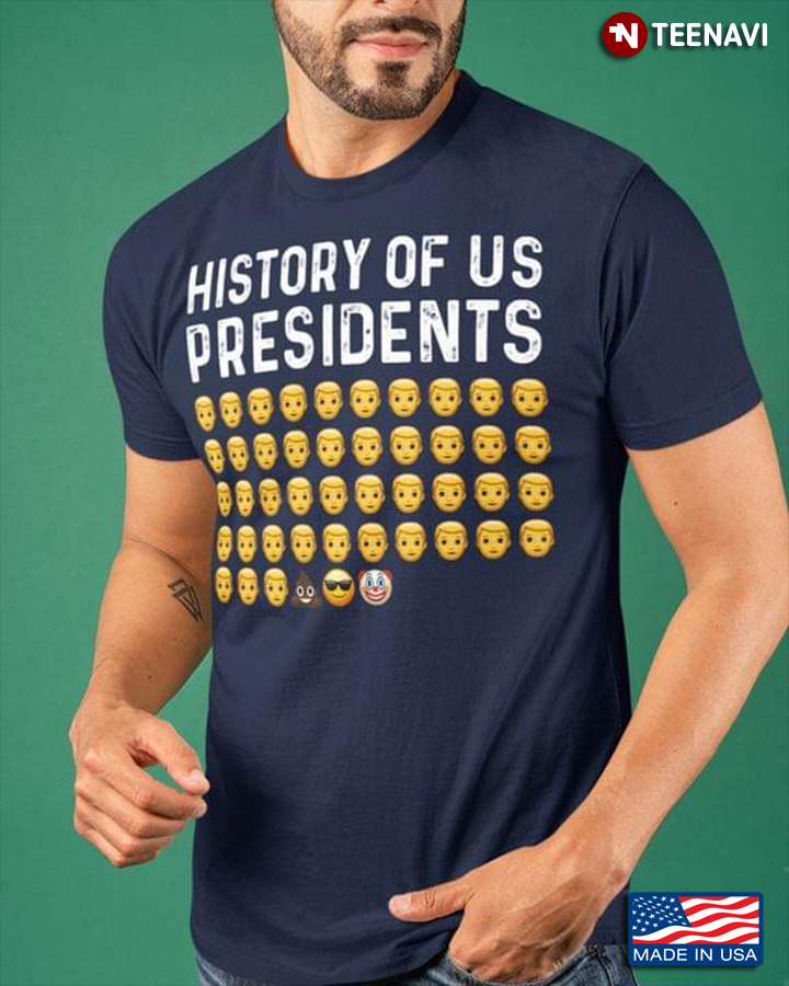 History of Us Presidents Emojis Funny Design
