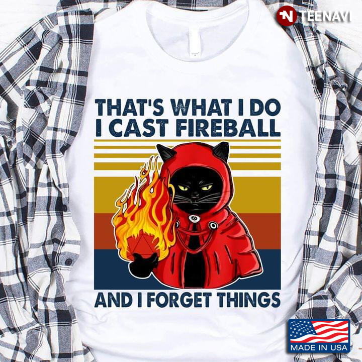 That's What I Do I Cast Fireball and I Forget Things Grumpy Cat with Fire Dice