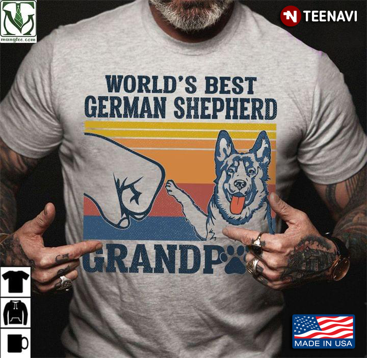 World's Best German Shepherd Grandpa Vintage Design for Dog Lover