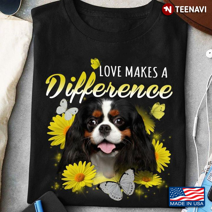 Love Makes A Difference Doronicum Flowers and Cavalier King Charles Spaniel