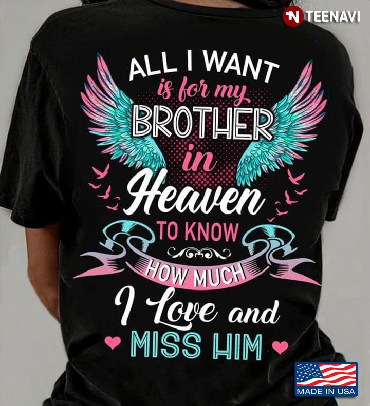 All I Want if for My Brother in Heaven to Know How Much I Love and Miss Him Remembrance