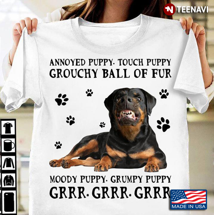 Annoyed Puppy Touch Puppy Grouchy Ball of Fur Moody Puppy Grumpy Puppy Angry Rottweiler