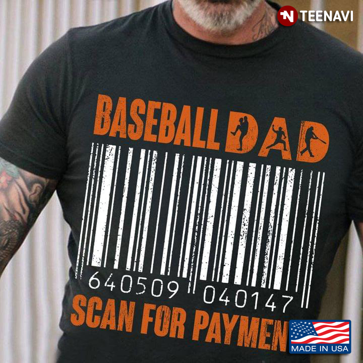 Baseball Dad Scan for Payment Barcode for Proud Dad