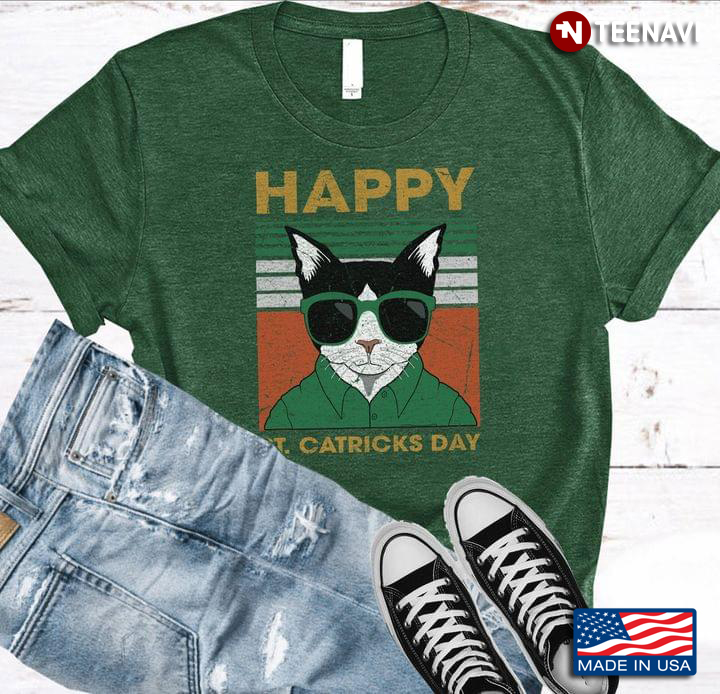 Happy St. Patricks Day Funny Cat in Human Costume