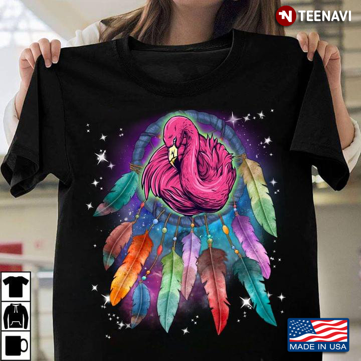 Pink Flamingo and Dreamcatcher on Galaxy for Animal Lover