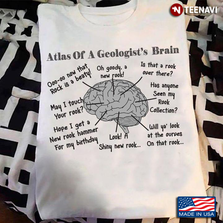 Atlas of A Geologist's Brain Humor Art for Geology Lover