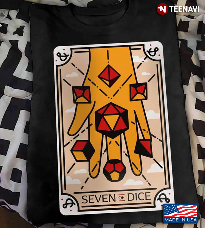 Seven of Dice D&D Tarot Card Dungeons and Dragons Game