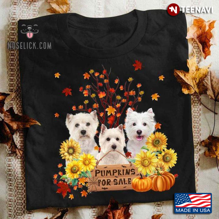 Pumpkins for Sale Funny West Highland White Terrier Puppies for Dog Lover