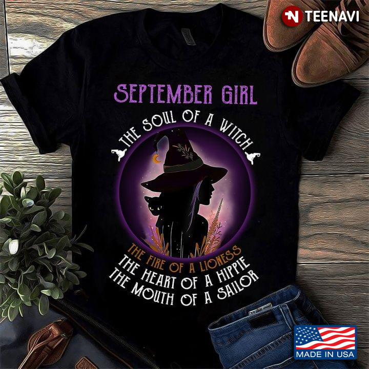 September Girl The Soul of A Witch The Fire of Lioness The Heart of A Hippie Birthday Gift