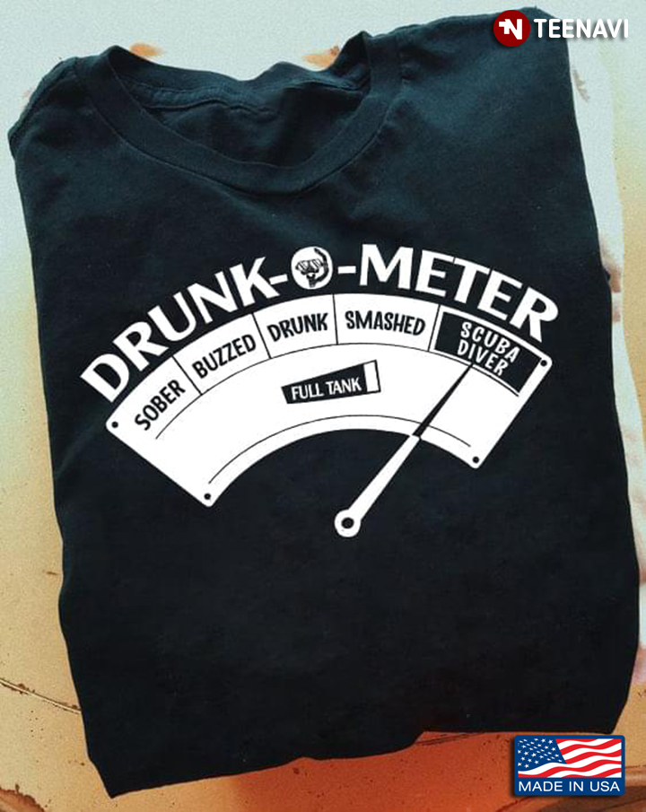 Drunk-O-Meter Scuba Diver Funny Design for Scuba Diving Lover