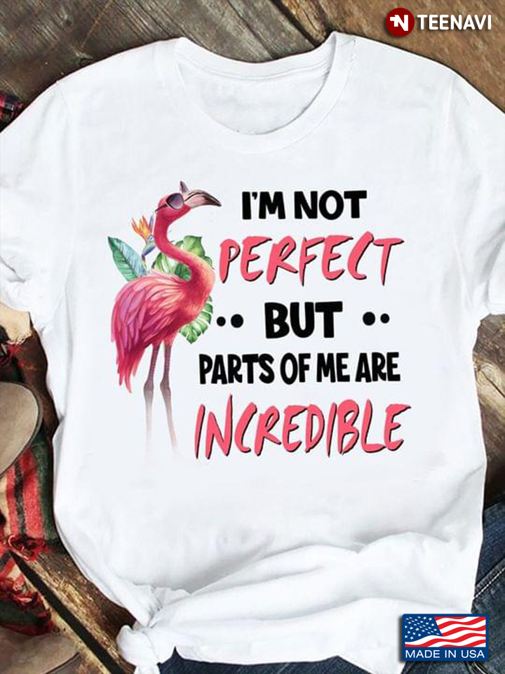I'm Not Perfect But Part of Me Are Incredible Cool Flamingo for Animal Lover