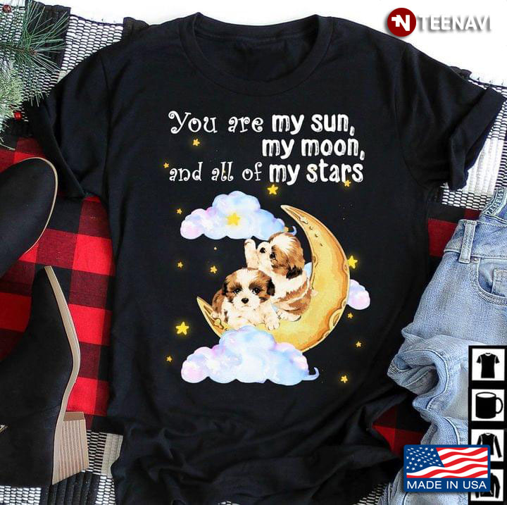 Cavachon Puppy And Moon You Are My Sun My Moon And All Of My Stars For Dog Lovers
