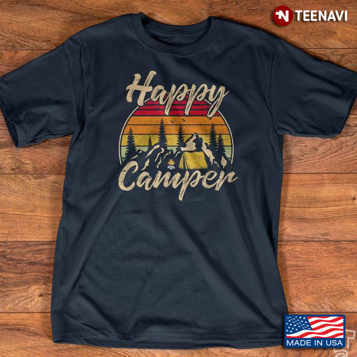 Vintage Happy Camper For Camping Lover