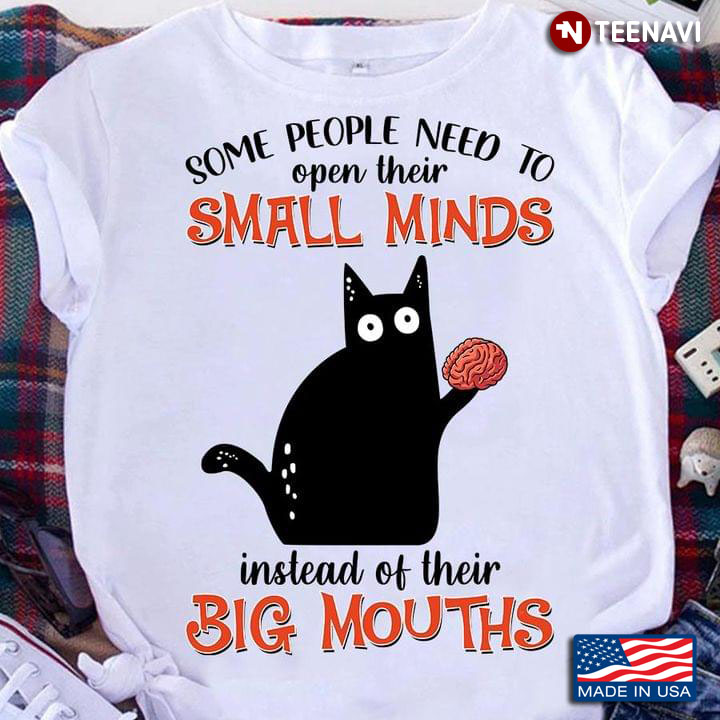 Black Cat With Brain Some People Need To Open Their Small Minds Instead Of Their Big Mouths