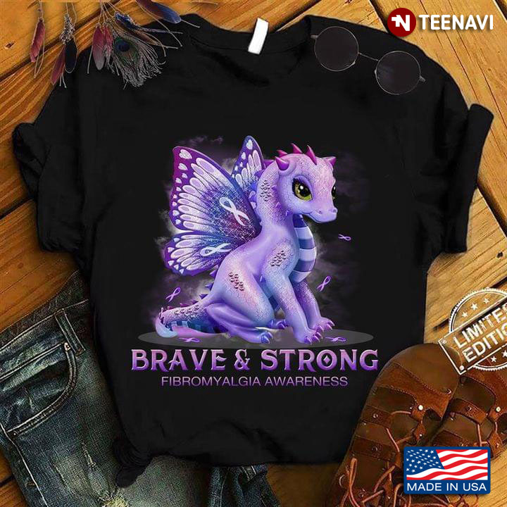 Dragon Brave And Strong Fibromyalgia Awareness