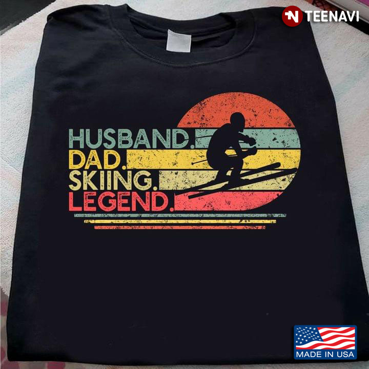 Vintage Husband Dad Skiing Legend For Father's Day