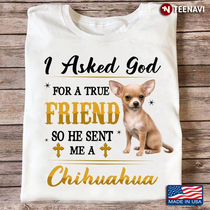 I Asked God For A True Friend So He Sent Me A Chihuahua For Dog Lover