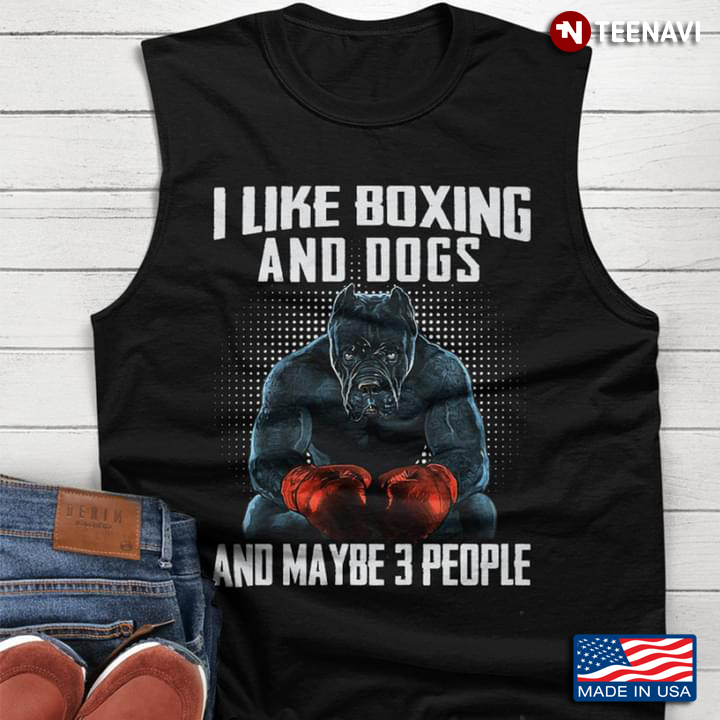 Muscular Pitbull I Like Boxing And Dogs And Maybe 3 People For Boxing And Dog Lover