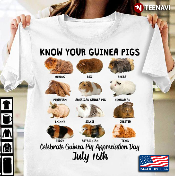 Know Your Guinea Pigs Celebrate Guinea Pig Appreciation Day July 16th For Guine Pig Lover