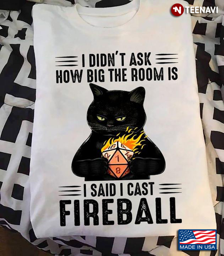 Black Cat Dungeons And Dragons I Didn't Ask How Big The Room Is I Said I Cast Fireball