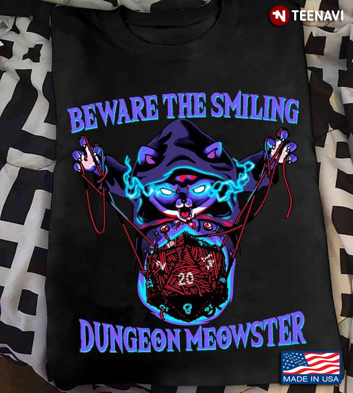 Grumpy Cat Dungeons And Dragons Beware The Smiling Dungeon Meowster For Game Lover