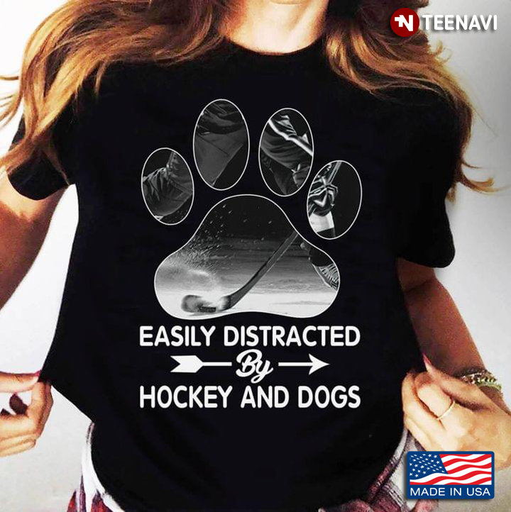 Easily Distracted By Hockey And Dogs