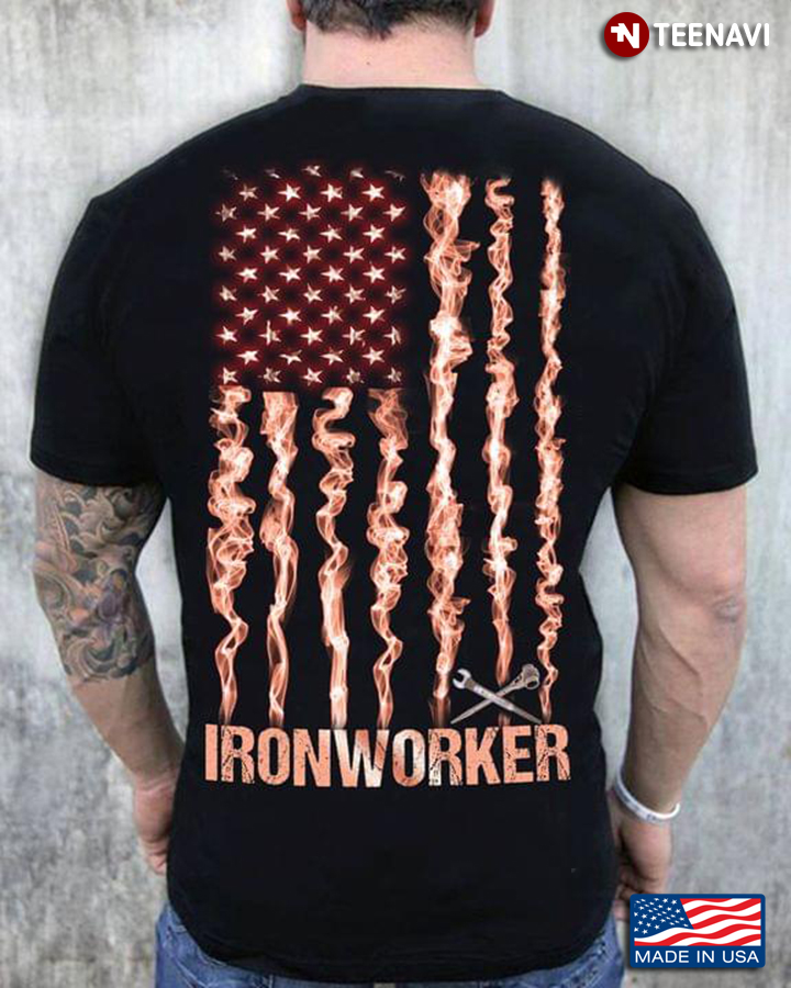 American Flag Ironworker Wrench