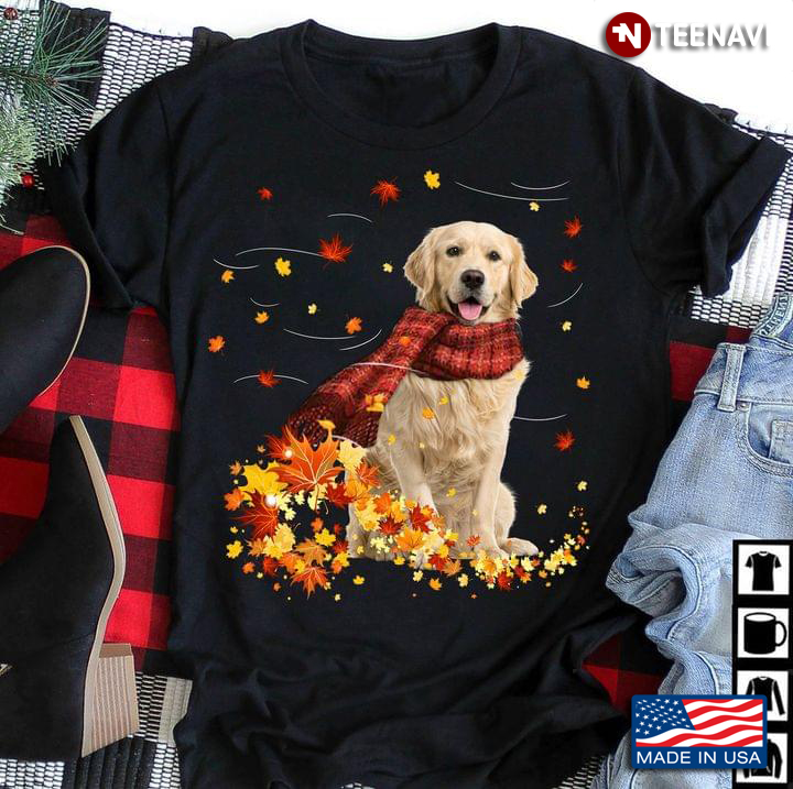 Golden Retriever With Scraft For Dog Lover