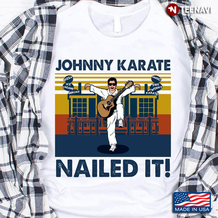Vintage Johnny Karate Nailed It Man With Guitar
