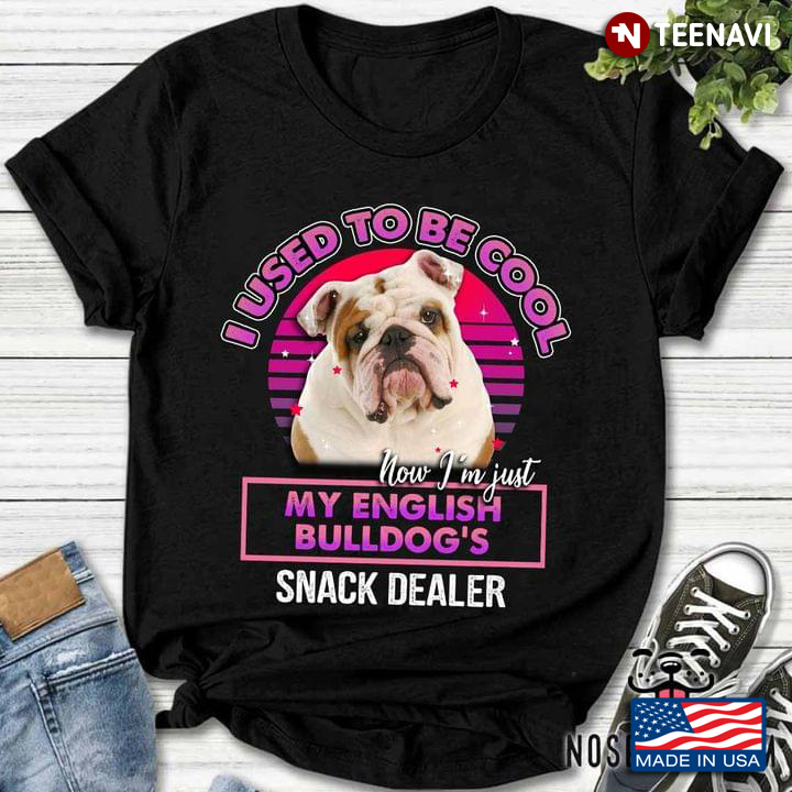 Vintage I Used To Be Cool Now I'm Just My English Bulldog's Snack Dealer For Dog Lover