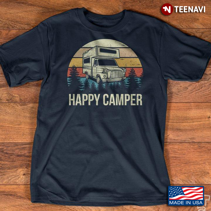 Vintage Happy Camper Camping Car For Camp Lover