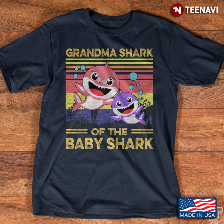 Vintage Grandma Shark Of The Baby Shark