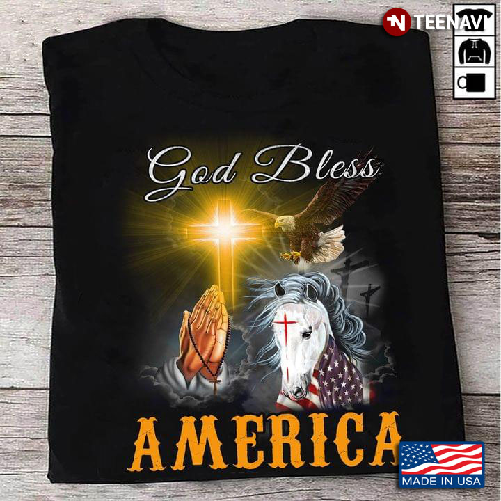 Horse And Eagle God Bless America