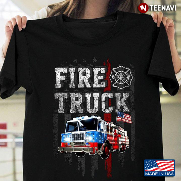 Fire Truck American Flag