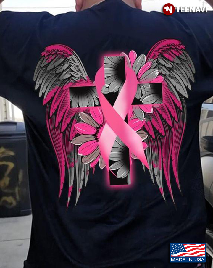 Personalized Faith Cross Wing Breast Cancer